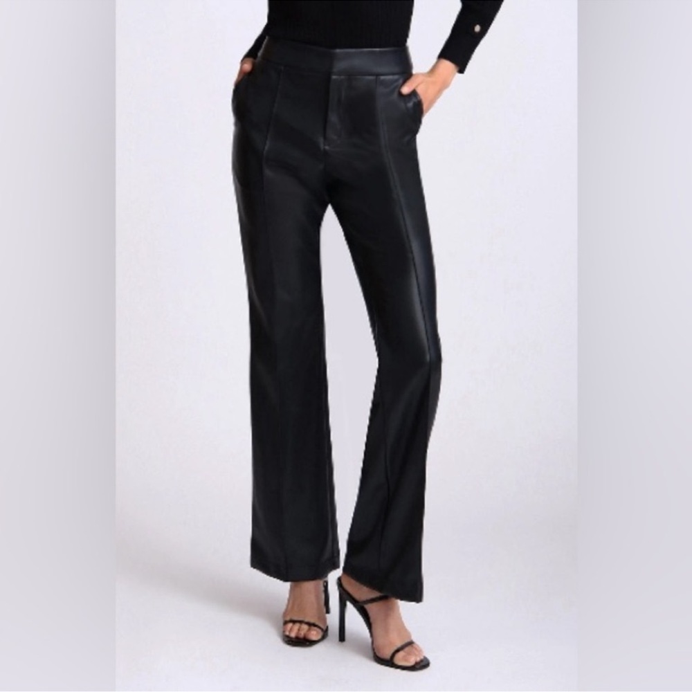 abel les filles faux leather flare trouser